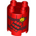 LEGO Duplo rouge Rond Brique 2 x 2 x 2 avec Dynamite (43511 / 98225)