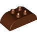 LEGO Duplo Reddish Brown Brick 2 x 4 with Curved Sides (98223)