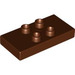 LEGO Duplo Reddish Brown Tile 2 x 4 x 0.33 with 4 Center Studs (Thick) (6413)