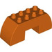 LEGO Duplo Roodachtig Oranje Boog Steen 2 x 6 x 2 Gebogen (11197)
