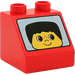 LEGO Duplo Helling 2 x 2 x 1.5 (45°) met Gezicht Aan TV (6474)