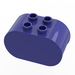 LEGO Duplo Violet Brick 2 x 4 x 2 with Rounded Ends (6448)