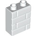 LEGO Duplo White Brick 1 x 2 x 2 with Brick Wall Pattern (25550)