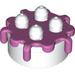 LEGO Duplo White Layer Cake with Dark Pink Icing (35682 / 76317)