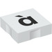 LEGO Duplo Wit Tegel 2 x 2 met Kant Indents met Letter een met Grave (6309 / 48677)
