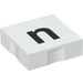 LEGO Duplo White Tile 2 x 2 with Side Indents with &quot;n&quot; (6309 / 48530)