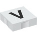 Duplo White Tile 2 x 2 with Side Indents with &quot;V&quot; (6309 / 48561)