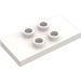 LEGO Duplo White Tile 2 x 4 x 0.33 with 4 Center Studs (Thin) (4121)