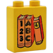 LEGO Duplo Yellow Brick 1 x 2 x 2 with Books without Bottom Tube (4066)