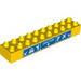 LEGO Duplo Geel Steen 2 x 10 met Overhead road signs (2291 / 89957)