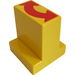 LEGO Duplo Yellow Brick 2 x 2 x 2 with 1 x 2 Center with Red Curved Double Arrow (6442)