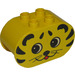 Duplo Yellow Brick 2 x 4 x 2 with Rounded Ends with Tiger face  (6448)