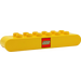 LEGO Duplo Gelb Backstein 2 x 8 Gerundet Ends mit LEGO Logo (31214)