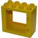 LEGO Duplo Yellow Door Frame 2 x 4 x 3 Old (with Flat Rim)