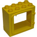 LEGO Duplo Geel Deur Kader 2 x 4 x 3 met verhoogde rand en volledig open achterkant (2332 / 61649)