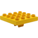LEGO Duplo Yellow Toolo Plate 4 x 4 with Clip (6656)