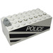 LEGO Electric 9V Accu Doos 4 x 8 x 2.333 Cover met &quot;Politie&quot; (4760)