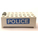 LEGO Electric 9V Battery Doos 4 x 8 x 2.333 Cover met &quot;Politie&quot; Sticker (4760)