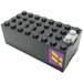 LEGO Electric 9V Battery Doos 4 x 8 x 2.333 Cover met Geel &#039;11&#039; Aan Purple Background Sticker (4760)