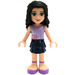 LEGO Emma Dark Bleu Miniskirt Purple Haut avec Fleurs Figurine