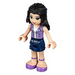 LEGO Emma, Dark Blauw Skirt, Purple Top minifiguur