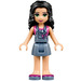 LEGO Emma, Denim Overall Skirt, Dark Pink oben Minifigur