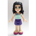 LEGO Emma mit Blau Blume oben und Purple Skirt Minifigur