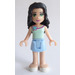 LEGO Emma with Bright Light Blue Skirt &amp; Flower Vest Top Minifigure