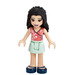 LEGO Emma met Bloem Top en Aqua Rok Minifiguur