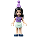 LEGO Emma with Lavender Dotted Top and Aqua Skirt with Party Hat Minifigure