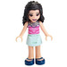 LEGO Emma met Roze Swirl Top en Licht Aqua Rok Minifiguur