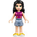 LEGO Emma met Sand Blauw Korte broeken en Magenta Top Minifiguur