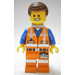 LEGO Emmet met Rugzak minifiguur en plaat op been