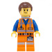 LEGO Emmet with Lopsided Smile and No Plate on Leg Minifigure