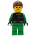 LEGO Extreme Team Woman with Green Legs and Brown Ponytail Minifigure