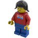 LEGO Exxon town jossa Sininen Jalat ja Musta pigtails Minihahmo