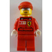 LEGO F1 Ferrari Pit Crew с Stickered Ferrari лого Торс Минифигурка