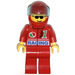 LEGO F1 Race Chauffør med Rød Dragt og Hjelm Minifigur