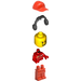 LEGO F14 T &amp; Scuderia Ferrari Truck Crew Member with Open Smile Minifigure