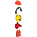LEGO F14 T &amp; Scuderia Ferrari Truck Crew Member mit Orange Glasses Minifigur