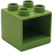 LEGO Fabuland Lime Duplo Drawer 2 x 2 x 28.8 (4890)