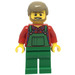 LEGO Farmer met Green Overalls minifiguur