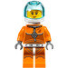 LEGO Female Astronaut im Orange Raum Suit Minifigur