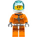 LEGO Kvinne Astronaut i Oransje Space Drakt Minifigur