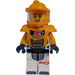 LEGO Female Astronaut mit Bright Light Orange Helm Minifigur
