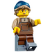 LEGO Female Barista - Dark Blue Beanie Minifigure