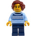 LEGO Female - Bright Light Blue Jumper Minifigure