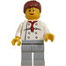 LEGO Kvinne Chef med Hestehale Hår Minifigur