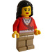 LEGO Vrouwelijk Bestuurder met Rood Torso met Wrap Top Minifiguur