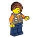 LEGO Female Explorer with Dark Orange Hair Minifigure